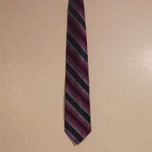 Striped Black and Purple Men's Tie